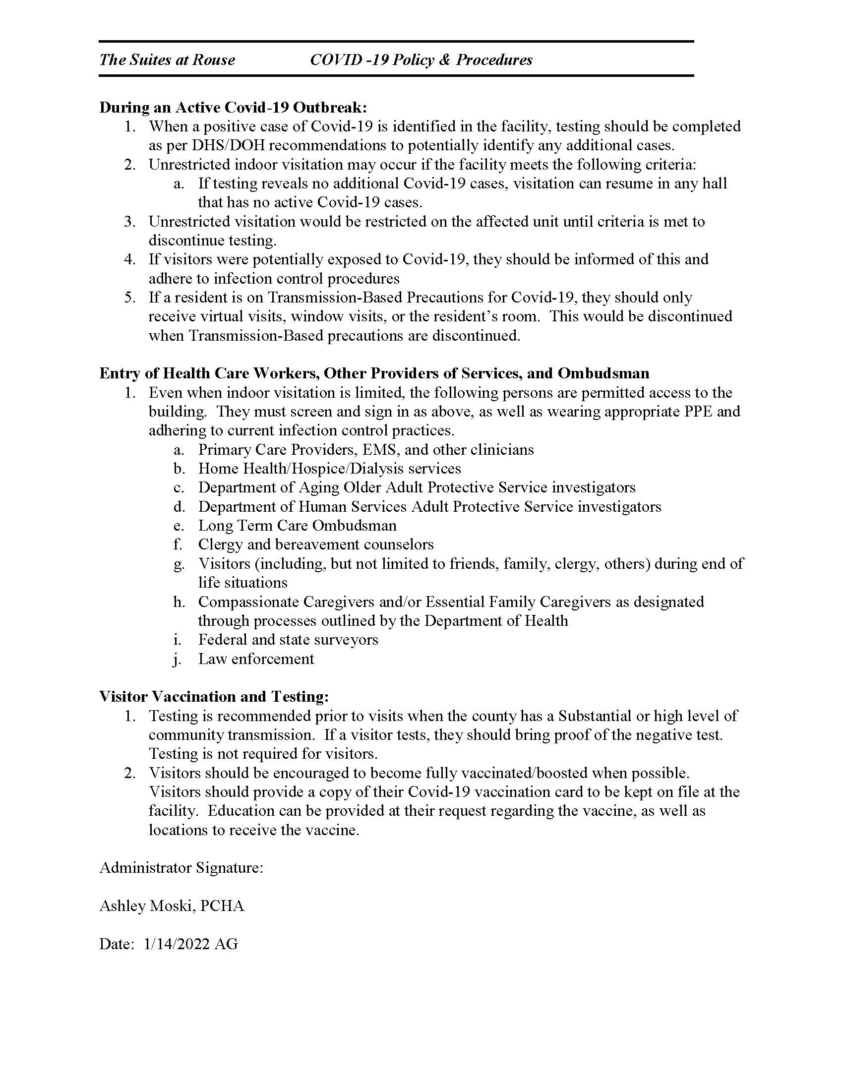 4Suites COVID Visitaiton Policy 1.14.22 Page 2